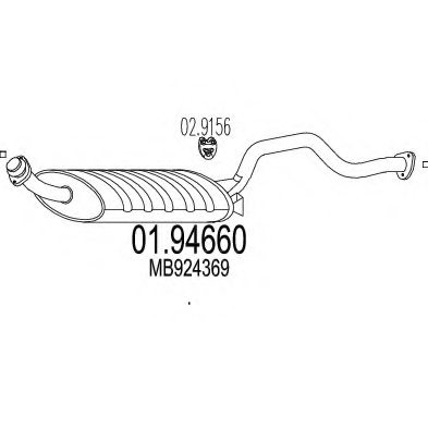 MTS 01.94660 End Silencer